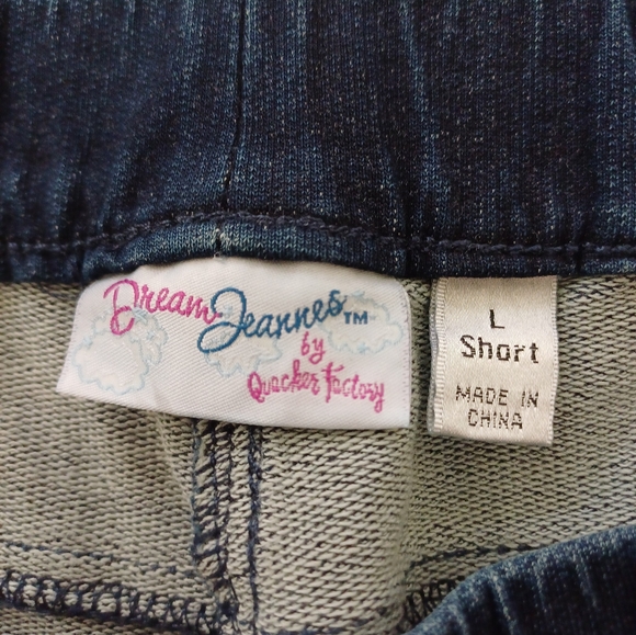 NWT Quacker Factory Dream Jeannes Short Straight Leg Pants Large Indigo A292999 - Picture 5 of 9